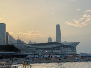 Hong Kong Convention and Exhibition Centre in Wan Chai, venue of the 2026 APEC Finance Ministers Meeting, photographed in 2023