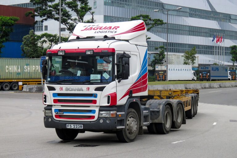 Freight truck on Tsing Yi in Hong Kong, shown for transport context