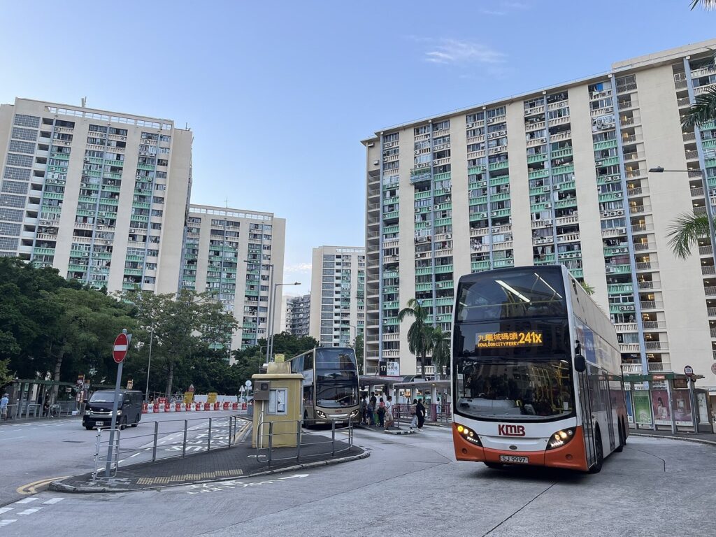 Oi Man Estate in Hong Kong, photographed in 2025; context for public housing building control.